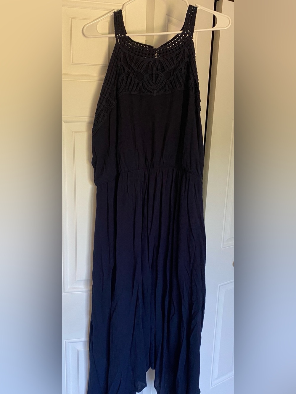 Maurice’s Women’s Navy Crochet Yoke Maxi Dress NWT